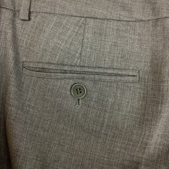 THEORY MAX C TAILOR WOOL GRAY CLASSIC TROUSERS 4 - Picture 7 of 9